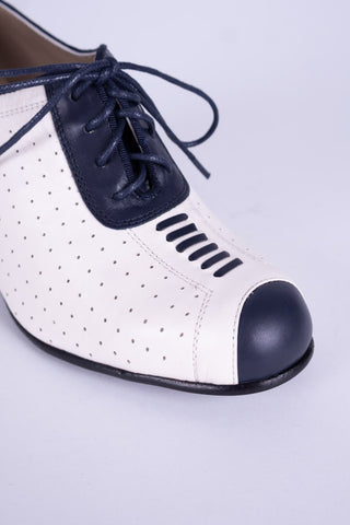 1940'er Spectator Oxford pumps - Navy / Hvid - Lucy