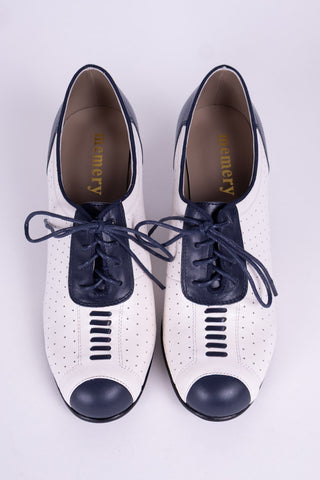 1940'er Spectator Oxford pumps - Navy / Hvid - Lucy