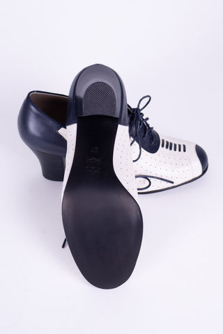 1940'er Spectator Oxford pumps - Navy / Hvid - Lucy