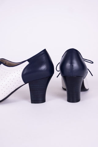 1940'er Spectator Oxford pumps - Navy / Hvid - Lucy