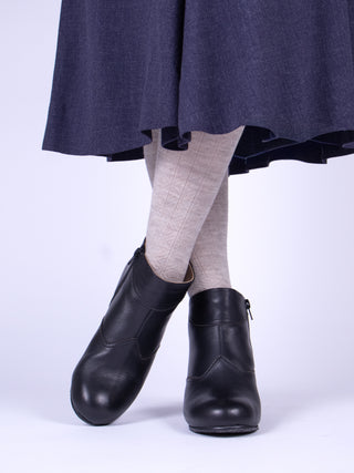 1940er ankelstøvle med lynlås - Sort - Marion