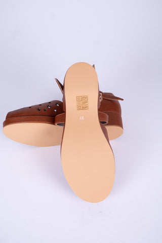 1940'er sandal / wedge - Lysebrun - Norma