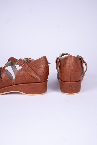 1940'er sandal / wedge - Lysebrun - Norma