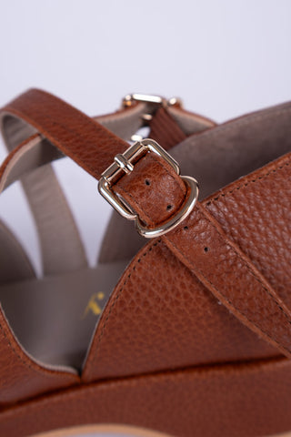 1940'er sandal / wedge - Lysebrun - Norma