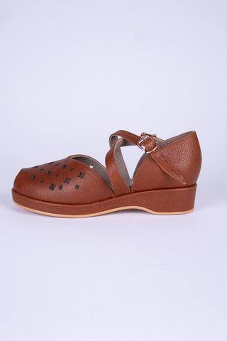 1940'er sandal / wedge - Lysebrun - Norma