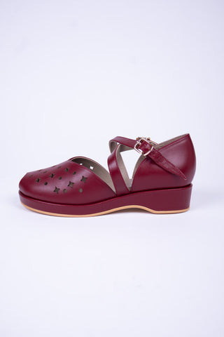 1940'er sandal / wedge - Mørkerød - Norma