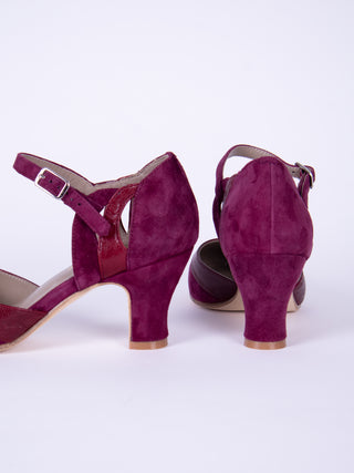 Early 1930s  Art Deco evening sandals - Burgundy - Thelma