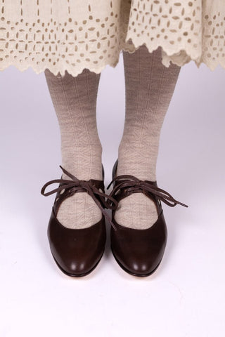 Early 1920s everyday shoes - Dark Brown - Georgina - memery