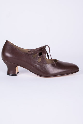 Early 1920s everyday shoes - Dark Brown - Georgina - memery