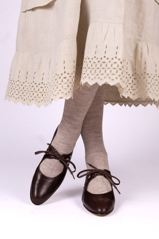 Early 1920s everyday shoes - Dark Brown - Georgina - memery