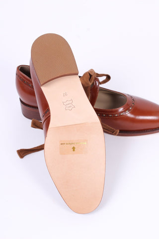 Early 1930s flats with cutouts - Cognac Brown - Anna - memery