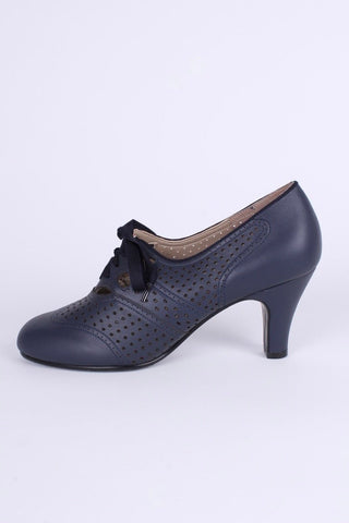 Early 1930s oxford high heels - Navy - Marie - memery