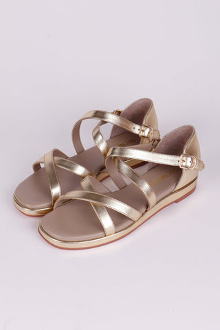 Early 1950s summer sandals - Gold - Sophia - memery
