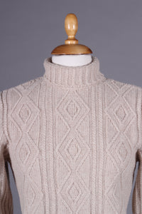 1940’er / 1950'er - vintage style rullekrave pullover - Cremehvid - Inger
