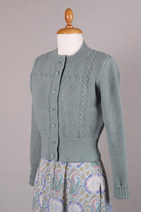 1940'er vintage style cardigan - Støvet mintgrøn - Vera