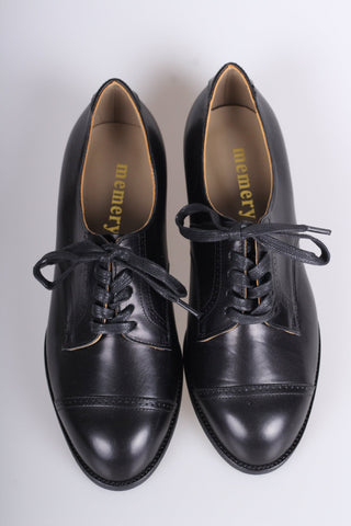 1940s Derby shoes - Black - Eleanor - memery