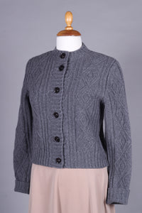 1940’er - tidlig 1960’er - Klassisk vintage style cardigan - Mørkegrå - Ingrid