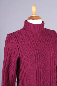 1950'er / 1960'er - vintage style rullekrave pullover - Beaudeuxrød - Inger