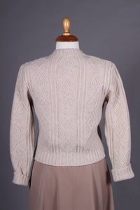 1940’er - 1960’er - Klassisk vintage style cardigan - Creme hvid  - Ingrid
