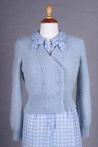 1940’er / 1950’er vintage style mohair cardigan - Støvet lyseblå - Kirsten