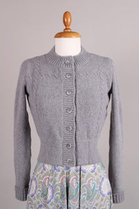 1940'er vintage style cardigan - Lys grå - Vera