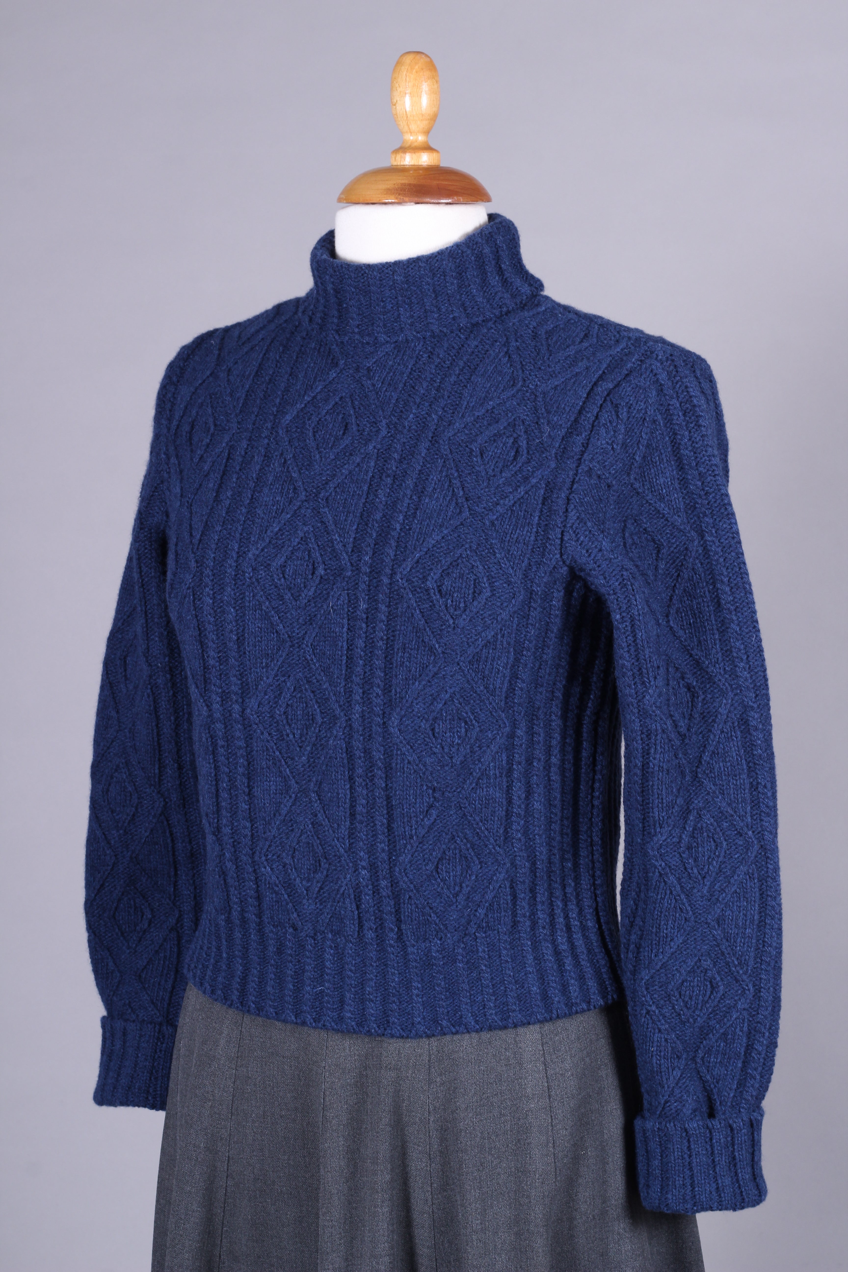 1940’er / 1950'er - vintage style rullekrave pullover - Marineblå - Inger