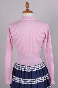 1950'er vintage style cardigan - Lyserød - Agnes