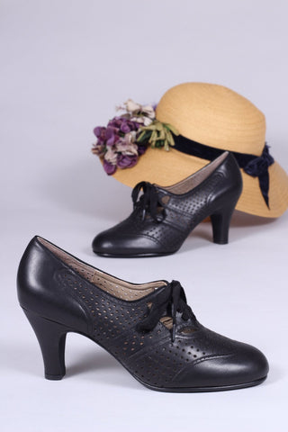 Early 1930s oxford high heels - Black - Marie - memery