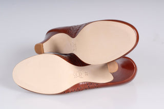 Early 1930s oxford high heels - Cognac Brown - Marie - memery